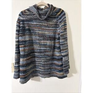 Babette Ballinger Cowl Neck Pullover Long Sleeve Multicolor Sweater Size XL